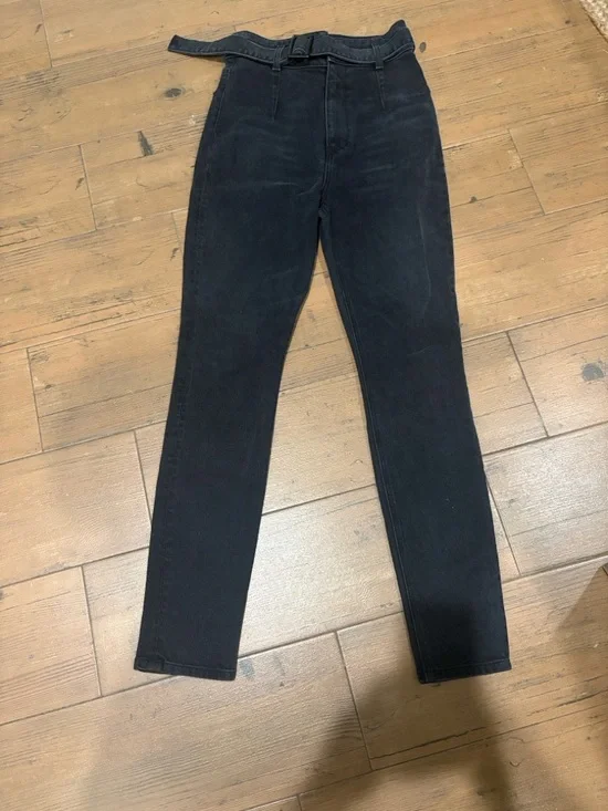Reformation Black Washed Straight Jeans - Picture 4 of 5